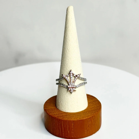 Bomb Party Atlantis Collection Royal Trident Rhodium Ring NWT Size 7 - Picture 4 of 4